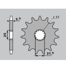Grosskopf продаж зірочка передня 565 12 kawasaki kxf 450 '06-, yamaha yzf 400/426/450 (jtf565.12)