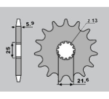 Grosskopf продаж зірочка передня 565 12 kawasaki kxf 450 '06-, yamaha yzf 400/426/450 (jtf565.12)