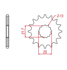 Grosskopf продаж зірочка передня 582 16 yamaha tdm850 '91-'95, kawasaki zr-7s '99-'04, zxr-r '96-'03 (jtf520.16)