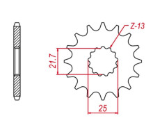 Grosskopf продаж зірочка передня 582 16 yamaha tdm850 '91-'95, kawasaki zr-7s '99-'04, zxr-r '96-'03 (jtf520.16)