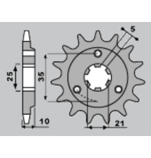 Grosskopf продаж передня зірочка 823 12 husqvarna 125/240/250/350/400/430/500 '83-'89, husaberg fc/fe 350 '96-'01, fc/fe 400 '96-'03, fe 501 '96-'01, fe 600 '96-' 01 (ланцюг 520) (jtf823.12)