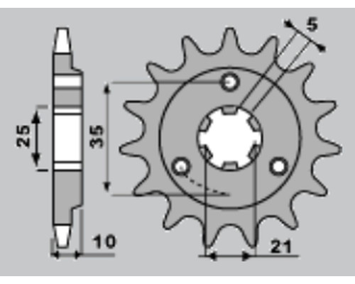 Grosskopf продаж передня зірочка 823 12 husqvarna 125/240/250/350/400/430/500 '83-'89, husaberg fc/fe 350 '96-'01, fc/fe 400 '96-'03, fe 501 '96-'01, fe 600 '96-' 01 (ланцюг 520) (jtf823.12)