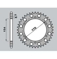 Grosskopf ЗІРКА ПОДВІЙНЕ КІЛЬЦЕ 258 43 honda vfr750 90-02, vfr800 98-01