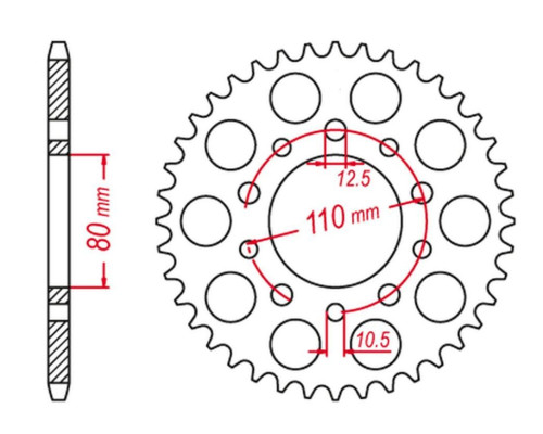 Grosskopf продаж задня зірочка 334 45 honda vfr750 '86-'89, cbx550/750, triumph (344-45) (jtr1334.45)