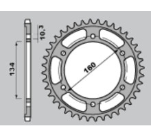 Grosskopf продаж задня зірочка загартувана 4405 45 c45 honda cbr 600f (01-06) (jtr1307.45)