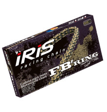 Ланцюг приводу iris 520 fb-112 (112-ланцюг) fb-ring (відкрити+зажим) золотий колір (до 900ccm) (37.0kn)