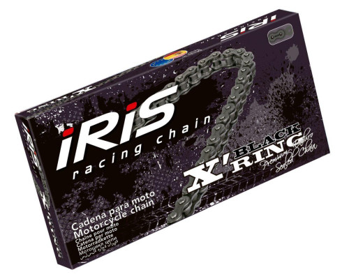 Ланцюг приводу iris 520 xr-114 (114-link) x-ring (відкрито + зажим) чорний (до 600ccm) (35.0kn)
