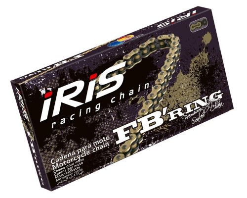 Iris 530 fb-120 приводний ланцюг (120-ланця) fb-ring (відкрито+кабель) золотий колір (до 1400ccm) (43.0kn)
