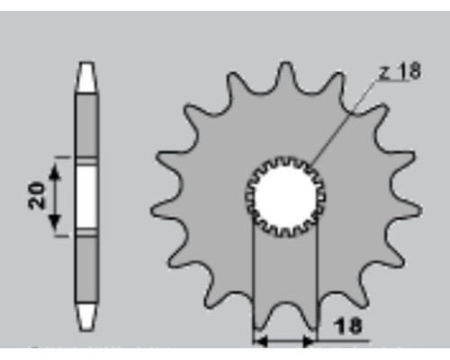 Jr продаж передня зірочка 426 14 suzuki gn 125 '92-'00, dr 125 '80-'85 (jtf426.14)