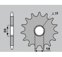 Jr продаж передня зірочка 426 14 suzuki gn 125 '92-'00, dr 125 '80-'85 (jtf426.14)