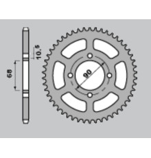 Jr продаж задня зірочка 243 45 honda mtx 80r2 '87-'92 (jtr241.45)
