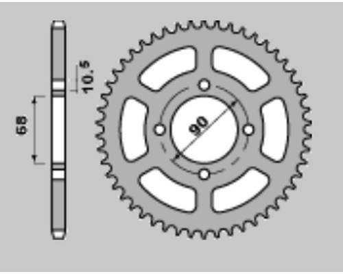 Jr продаж задня зірочка 243 45 honda mtx 80r2 '87-'92 (jtr241.45)