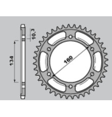 Jr розпродаж задня зірочка ultralight hardened 4405 46 c45 honda cbr 600f sport '01-'02, cbr 600 f4i '01-'06 (jtr1307.46)