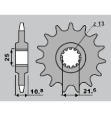 Jr передня зірочка 2086 17 yamaha tdm 850 '96-'98 (jtf1586.17)