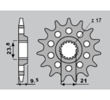 Jr передня зірочка 2133 14 suzuki rmz 450 '05-'13 (jtf1441.14)