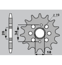 Jr передня зірочка 2157 14 honda crf 150r '07-'09
