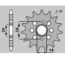 Jr передня зірочка 2157 14 honda crf 150r '07-'09