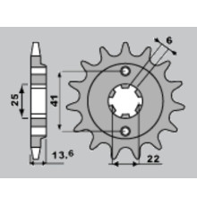 Jr передня зірочка 293 15 honda xl 600 v '87-'88 (jtf293.15)