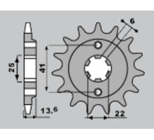 Jr передня зірочка 293 15 honda xl 600 v '87-'88 (jtf293.15)
