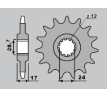 Jr передня зірочка 295 14 honda cbr 600f '87-'96 (jtf295.14)