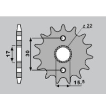 Jr передня зірочка 332 14 honda cr 80/85 (jtf1256.14)