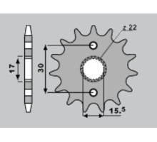 Jr передня зірочка 332 14 honda cr 80/85 (jtf1256.14)