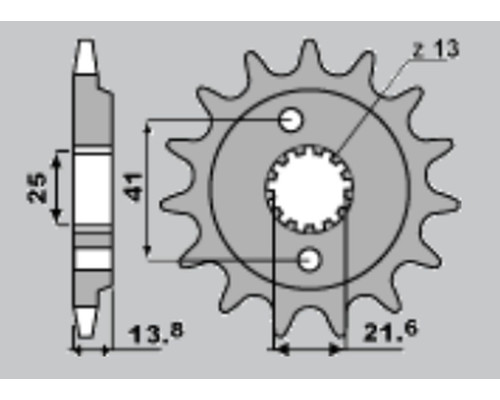 Jr передня зірочка 346 16 honda vt 600 c '90-'04 (jtf296.16)
