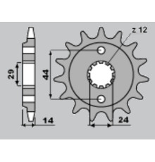 Jr передня зірочка 348 16 honda xrv 750 '93-'03 (jtf314.16)