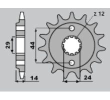 Jr передня зірочка 348 17 honda vt 750 c '97-'04 (jtf1372.17)