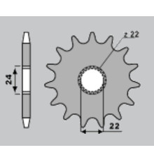 Jr передня зірочка 406 16 aprilia 125 (jtf394.16)