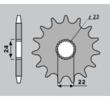 Jr передня зірочка 406 16 aprilia 125 (jtf394.16)