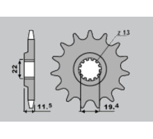 Jr передня зірочка 4101 15 suzuki dr 125 '94-'00 (jtf409.15)