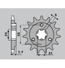 Jr передня зірочка 437 15 suzuki dr 600/650 (jtf437.15)