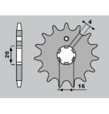 Jr передня зірочка 554 15 yamaha dt80lc