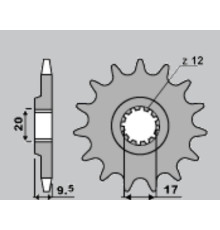 Jr передня зірочка 7005 13 ktm sx 65 '98-'15 (jtf1906.13)