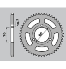 Jr задня зірочка 239 42 honda mtx 80r '83-'86 (jtr239.42)