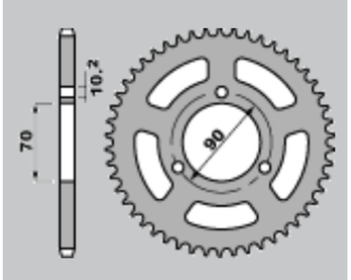 Jr задня зірочка 239 42 honda mtx 80r '83-'86 (jtr239.42)