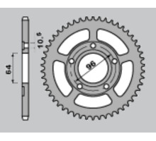 Jr задня зірочка 242 53 honda xl125r '82-'87 (pro link) (jtr242.53)