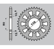 Jr задня зірочка 334 41 honda cbr 1000f '96-'00 (sc24), vf 500f '85-'88 (jtr1334.41) (ланцюг 530) (33441jt)
