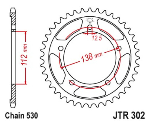 Jr задня зірочка 408 42 (30242jt) honda cbr 900 rr '92-'95