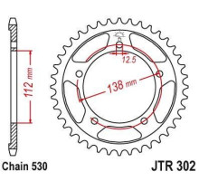 Jr задня зірочка 408 42 (30242jt) honda cbr 900 rr '92-'95