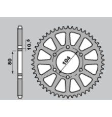 Jr задня зірочка 478 40 kawasaki zx6r (05-13), z750 (jtr478.40) (ланцюг 520)