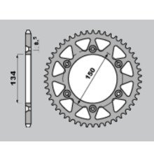 Jr задня зірочка 489 42 kawasaki kx 125/250/500 '84-'08, kdx 200 '84-'06, kdx 220 '97-'05, kdx 250 '91-'96, klx 250 '93-'20, kxf 250 '04-'22, klx 30 0 '97-'10, kxf '06-'22 (jtr460.42)