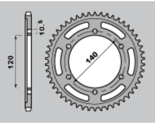 Jr задня зірочка 498 42 kawasaki zzr 600 '90-'06, vn 800 vulcan '95-'06, tl 1000r/s '97-'02, gsx 1300r hayabusa '99-'07, gsx-r 750 '96-'97