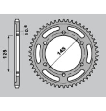 Jr задня зірочка 865 43 yamaha fz 750 '87-'91 (jtr865.43) (ланцюг 530)