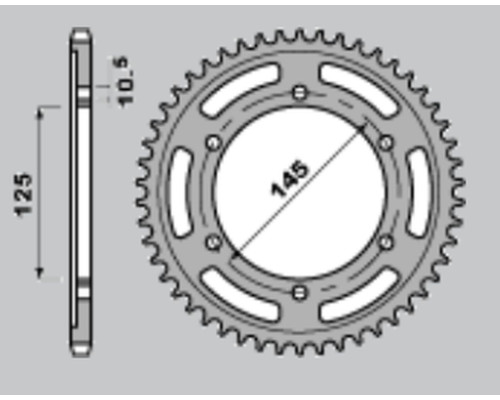 Jr задня зірочка 865 43 yamaha fz 750 '87-'91 (jtr865.43) (ланцюг 530)