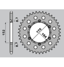 Jr алюмінієва задня зірочка (анодована) 856 50 yamaha yz/yzf 88-98 (jtr853.50) (ланцюг 520) синий