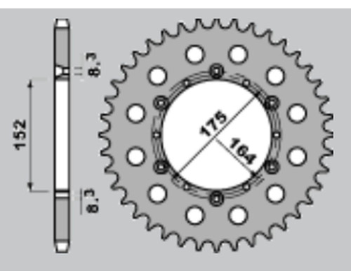 Jr алюмінієва задня зірочка (анодована) 856 50 yamaha yz/yzf 88-98 (jtr853.50) (ланцюг 520) синий