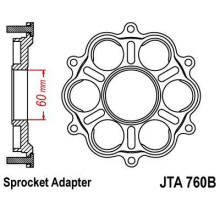 Адаптер задній зірочки jt ducati 1098/1099/1198, multistrada 1200, diavel 1198