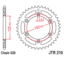 Jt продаж задня зірочка 289 50 honda cr/crf/xr '83-'19 (ланцюг 520) (28950jt) - замінено на jtr210.50sc